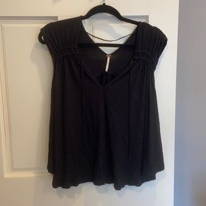 Black Flowy Free People Top
